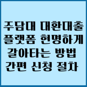 주담대 대환대출 플랫폼 현명하게 갈아타는 방법 간편 신청 절차 2 주담대 대환대출 플랫폼 현명하게 갈아타기