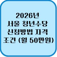 2026년 서울 청년수당 